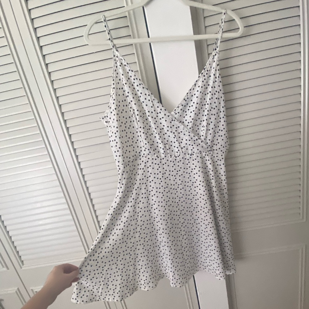 White and Black Polka Dot Sundress